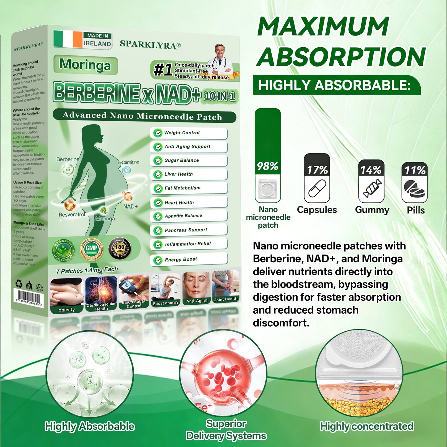P𝐡𝐲𝐬𝐢𝐜𝐢𝐚𝐧-𝐅𝐨𝐫𝐦𝐮𝐥𝐚𝐭𝐞𝐝🦊𝗦𝗣𝐀𝐑𝐊𝐋𝗬𝗥𝗔® 𝐌𝐨𝐫𝐢𝐧𝐠𝐚 · 𝐁𝐞𝐫𝐛𝐞𝐫𝐢𝐧𝐞 × 𝐍𝐀𝐃+ 𝟏𝟎-𝐢𝐧-𝟏 𝐀𝐝𝐯𝐚𝐧𝐜𝐞𝐝 𝐋𝐚𝐫𝐠𝐞-𝐂𝐨𝐯𝐞𝐫𝐚𝐠𝐞 𝐍𝐚𝐧𝐨 𝐌𝐢𝐜𝐫𝐨𝐧𝐞𝐞𝐝𝐥𝐞 𝐏𝐚𝐭𝐜𝐡 | 𝐄𝐚𝐬𝐲 𝐃𝐚𝐢𝐥𝐲 𝐔𝐬𝐞 · 𝐕𝐢𝐬𝐢𝐛𝐥𝐞 𝐑𝐞𝐬𝐮𝐥𝐭𝐬 𝐢𝐧 𝐚𝐬 𝐋𝐢𝐭𝐭𝐥𝐞 𝐚𝐬 𝟕 𝐃𝐚𝐲𝐬